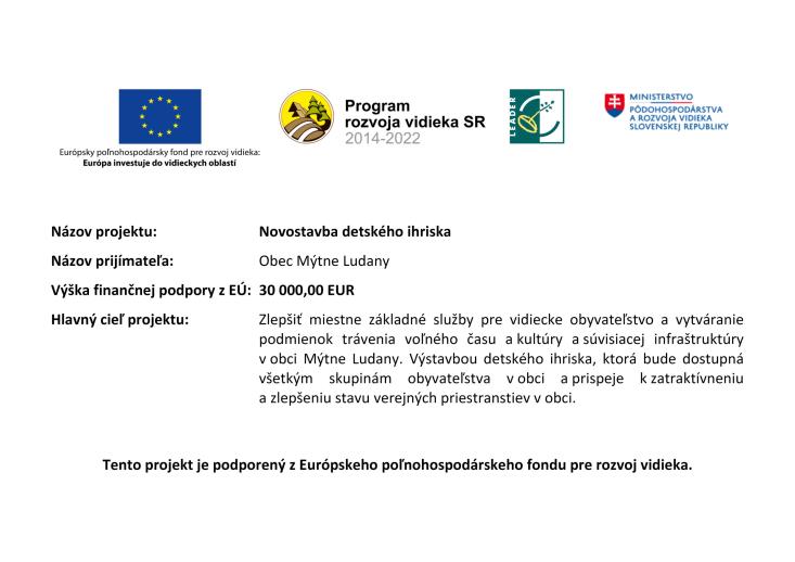 Novostavba  detského ihriska