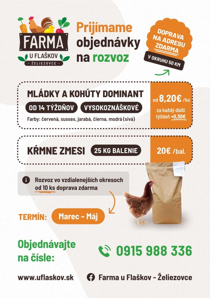 Farma u Flaškov - rozvoz hydiny